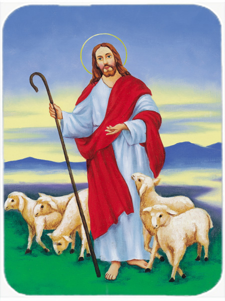 Picture of Carolines Treasures AAH6876LCB Jesus the Good Shepherd Glass Large Cutting Board