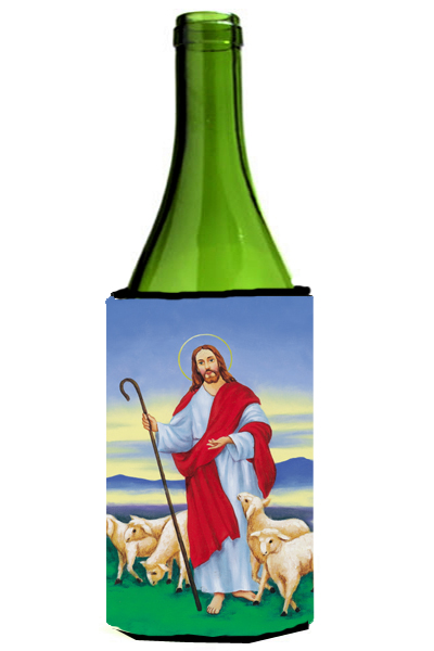 Picture of Carolines Treasures AAH6876LITERK Jesus the Good Shepherd Wine Bottle Can cooler Hugger