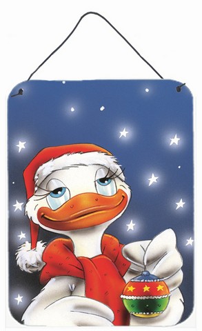 Duck with Christmas Ornament Wall or Door Hanging Prints