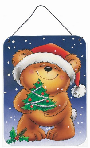 Teddy Bear & Christmas Tree Wall or Door Hanging Prints