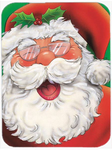Picture of Carolines Treasures AAH7262LCB Jolly Santa Claus Glass Large Cutting Board