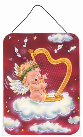 Angels with Harp Valentines Wall or Door Hanging Prints