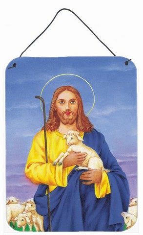 Jesus the Good Shepherd Holding a Lamb Wall or Door Hanging Prints
