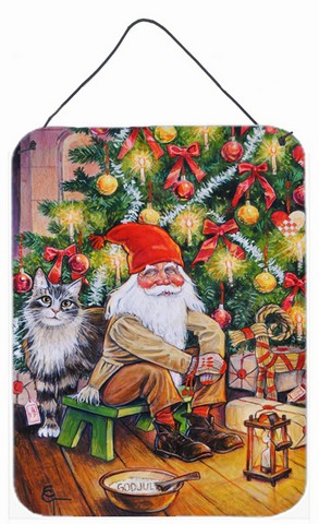 Christmas Gnome by the Tree Wall or Door Hanging Prints