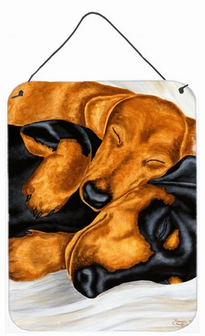 Dachshund Snuggles Wall or Door Hanging Prints