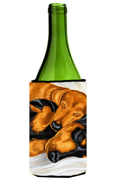 Picture of Carolines Treasures AMB1110LITERK Dachshund Snuggles Wine Bottle Can cooler Hugger