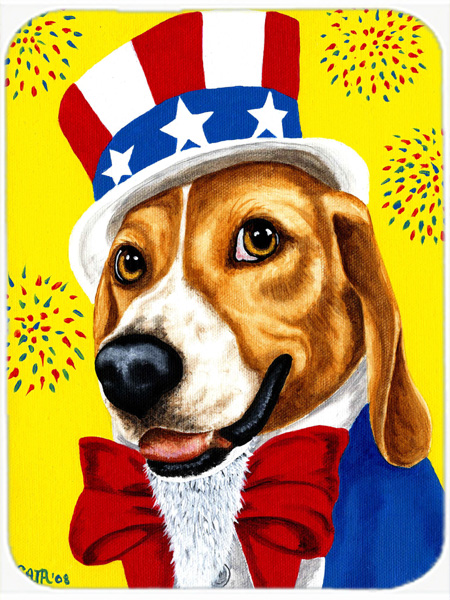 Picture of Carolines Treasures AMB1337LCB Unble Sams USA Beagle Glass Large Cutting Board