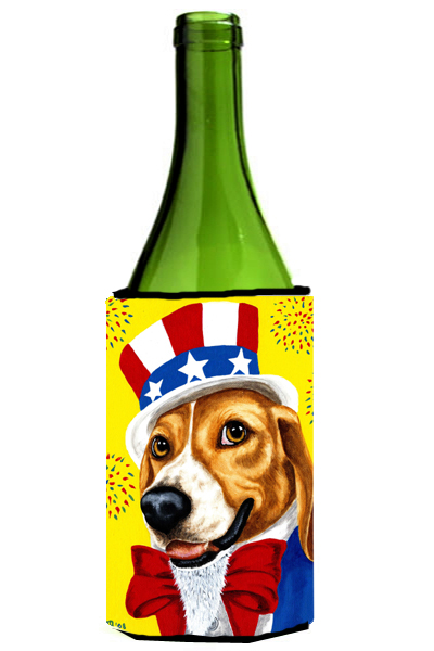 Picture of Carolines Treasures AMB1337LITERK Unble Sams USA Beagle Wine Bottle Can cooler Hugger