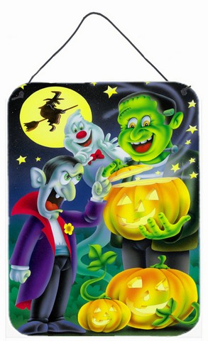 Halloween with Dracula & Frankenstein Wall or Door Hanging Prints