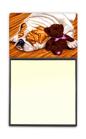 English Bulldog & Teddy Bear Sticky Note Holder