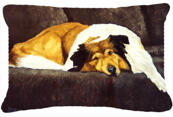 Collie by Tanya & Craig Amberson Fabric Decorative Pillow