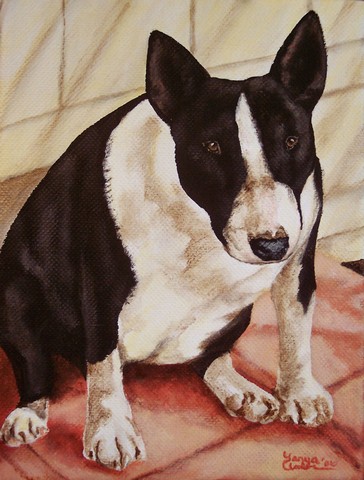 Bull Terrier English Bully Flag Canvas House Size