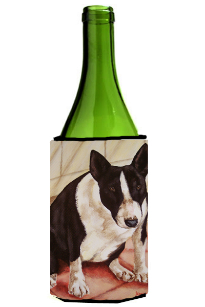 Picture of Carolines Treasures AMB1034LITERK Bull Terrier English Bully Wine Bottle Can cooler Hugger