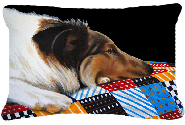 Day Dreamer Collie Fabric Decorative Pillow
