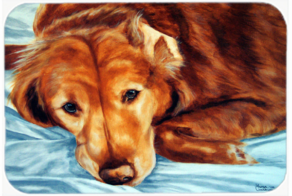 Picture of Carolines Treasures AMB1040LCB Golden Retriever by Tanya & Craig Amberson Glass Large Cutting Board