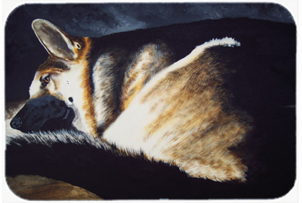 Picture of Carolines Treasures AMB1042LCB Day Dreamer German Shepherd Glass Large Cutting Board