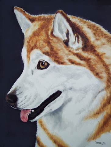 Siberian Husky Flag Garden Size