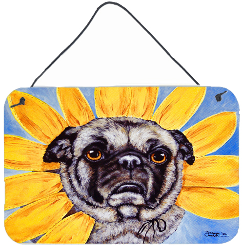 Sunflower Pug Wall or Door Hanging Prints