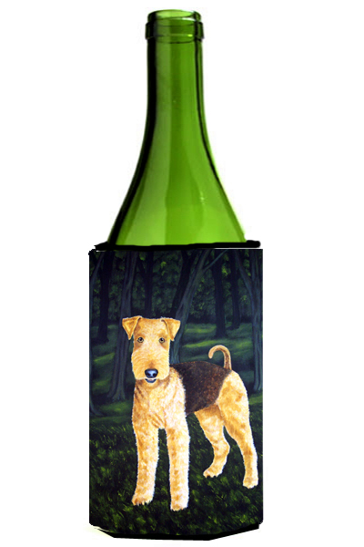 Picture of Carolines Treasures AMB1188LITERK Delta Airedale Terrier Wine Bottle Can cooler Hugger