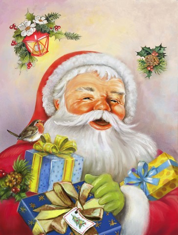 Christmas Santa Claus Presents Flag Garden Size