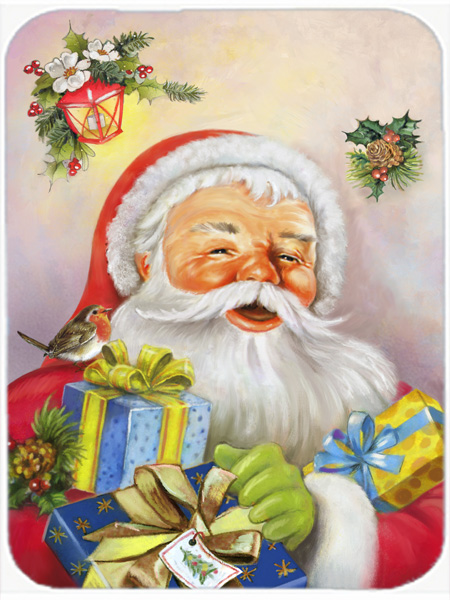 Picture of Carolines Treasures APH5814LCB Christmas Santa Claus Presents Glass Large Cutting Board