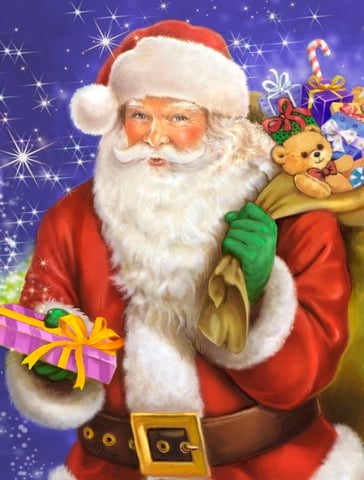 Christmas Santa Claus Ready to Work Flag Canvas House Size