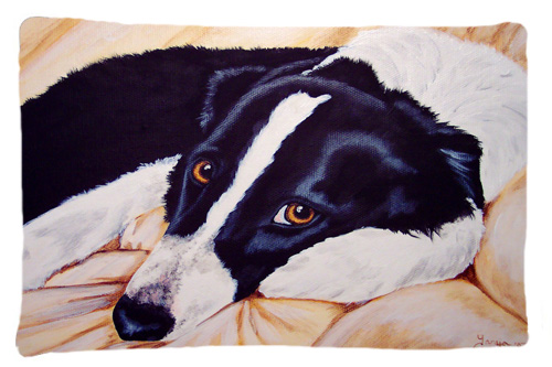 AMB1080PILLOWCASE Naptime Border Collie Fabric Standard Pillowcase
