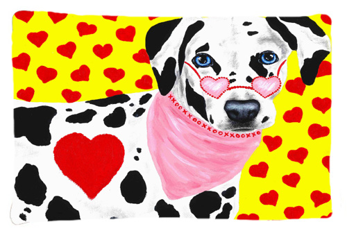 Hearts & Dalmatian Fabric Standard Pillowcase