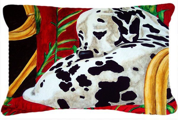 Sunday Nap Dalmatian Fabric Decorative Pillow