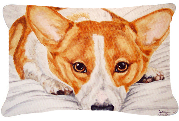 Fiona Corgi Fabric Decorative Pillow
