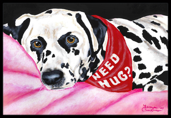 Need a Hug Dalmatian Indoor or Outdoor Mat- - 18 x 27
