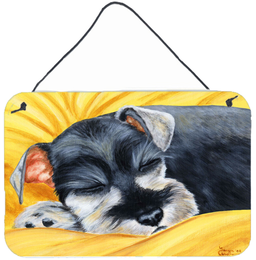 Snoozing Schnauzer Wall or Door Hanging Prints