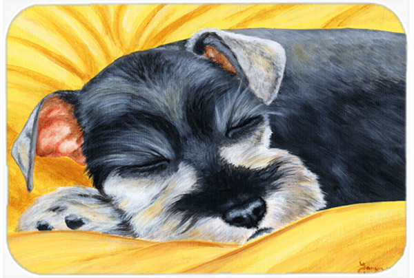 Picture of Carolines Treasures AMB1161LCB Snoozing Schnauzer Glass Large Cutting Board