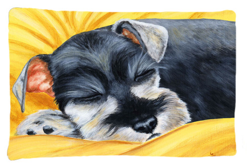 Snoozing Schnauzer Fabric Standard Pillowcase
