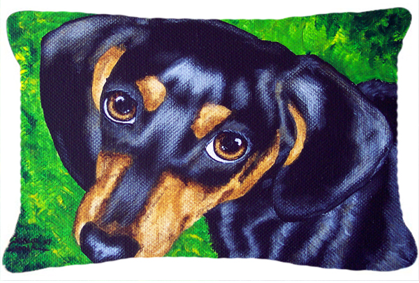 Tootsie Dachshund Fabric Decorative Pillow