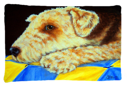 Airedale Terrier Mommas Quilt Fabric Standard Pillowcase