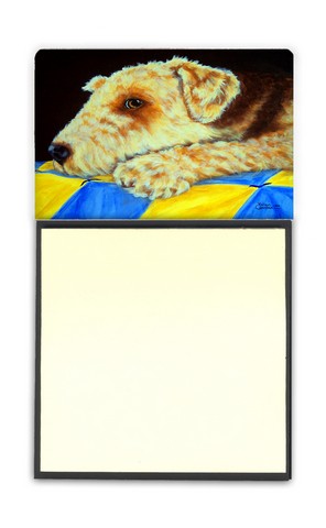 Airedale Terrier Mommas Quilt Sticky Note Holder