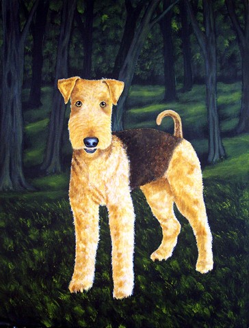 Delta Airedale Terrier Flag Garden Size