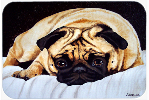 Picture of Carolines Treasures AMB1194LCB Fred the Pug Glass Large Cutting Board