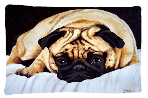 Fred the Pug Fabric Standard Pillowcase