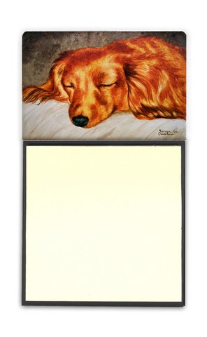 Red Longhaired Dachshund Sticky Note Holder