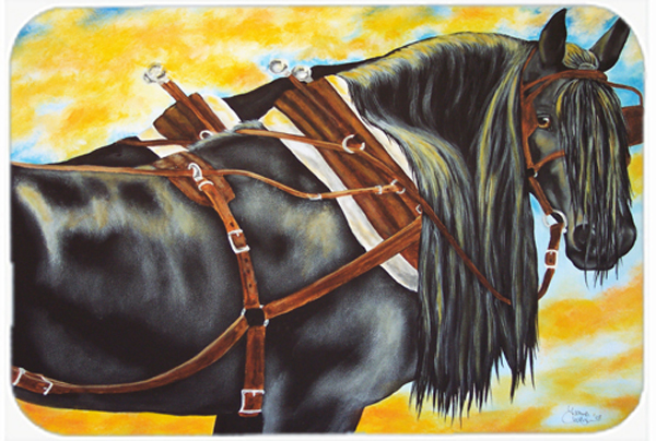 Picture of Carolines Treasures AMB1238LCB Days End Horse Glass Large Cutting Board
