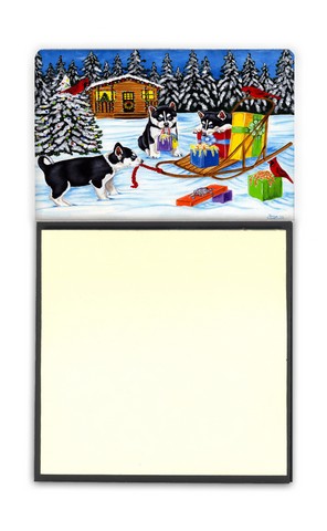 Christmas Mush Siberian Husky Sticky Note Holder