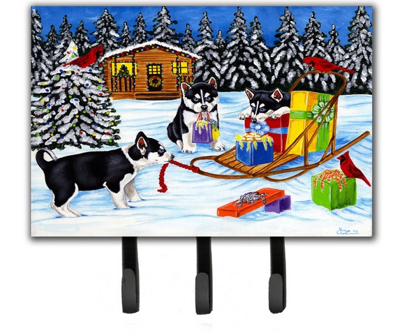 Christmas Mush Siberian Husky Leash or Key Holder