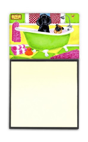 Tub for Two with Poodle & Pug Sticky Note Holder