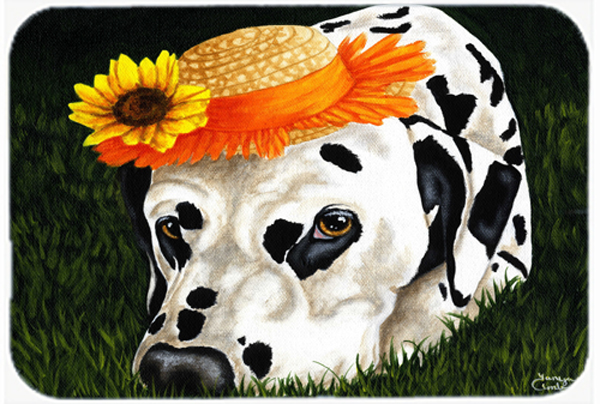 Picture of Carolines Treasures AMB1340LCB My Sun Spot Dalmatian Glass Large Cutting Board