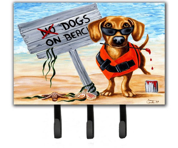 The Dog Beach Dachshund Leash or Key Holder