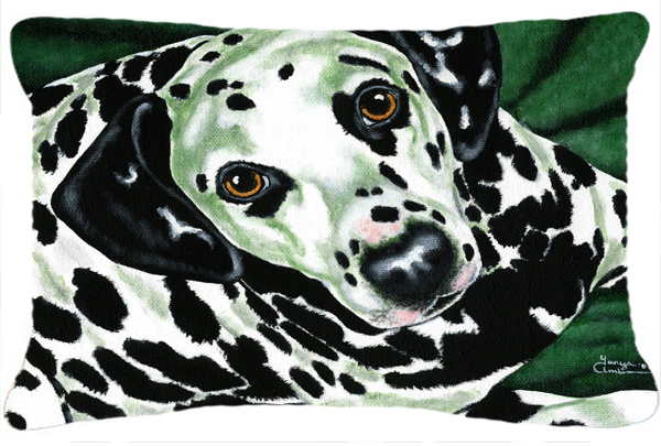 Emerald Beauty Dalmatian Fabric Decorative Pillow
