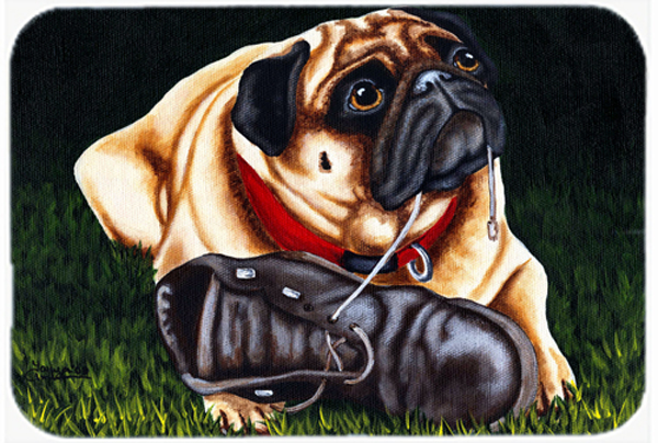 Picture of Carolines Treasures AMB1382LCB Cluster Buster the Pug Glass Large Cutting Board