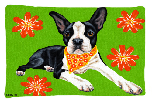 Cosmo Cutie Boston Terrier Fabric Standard Pillowcase